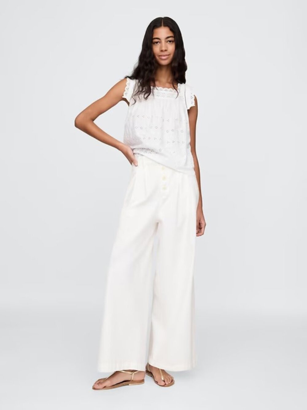 NWT Gap × DÔEN High Rise Pleated Trousers